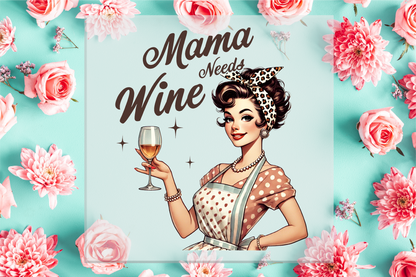 Mama needs Wine DTF Transfer