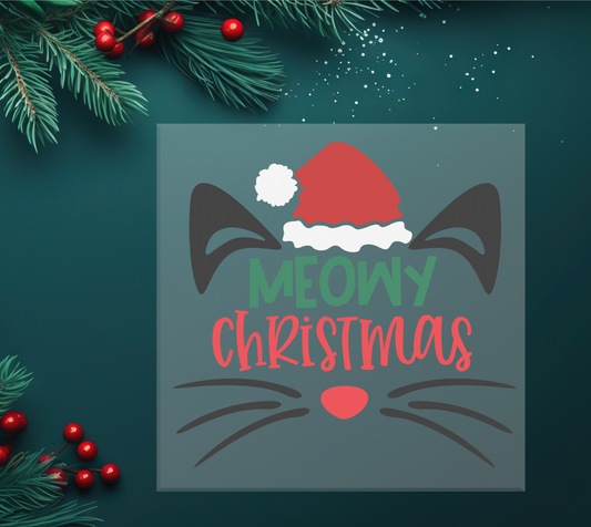 Meowy Christmas DTF Transfer