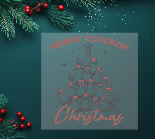 Merry Cluckin' Christmas DTF Transfer