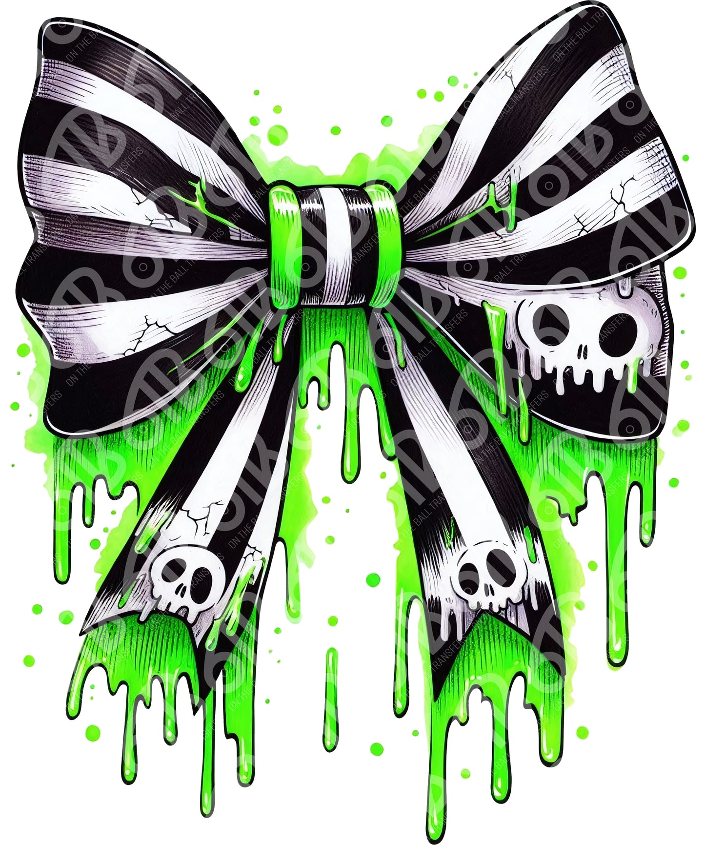 Striped Bow DTF Transfer