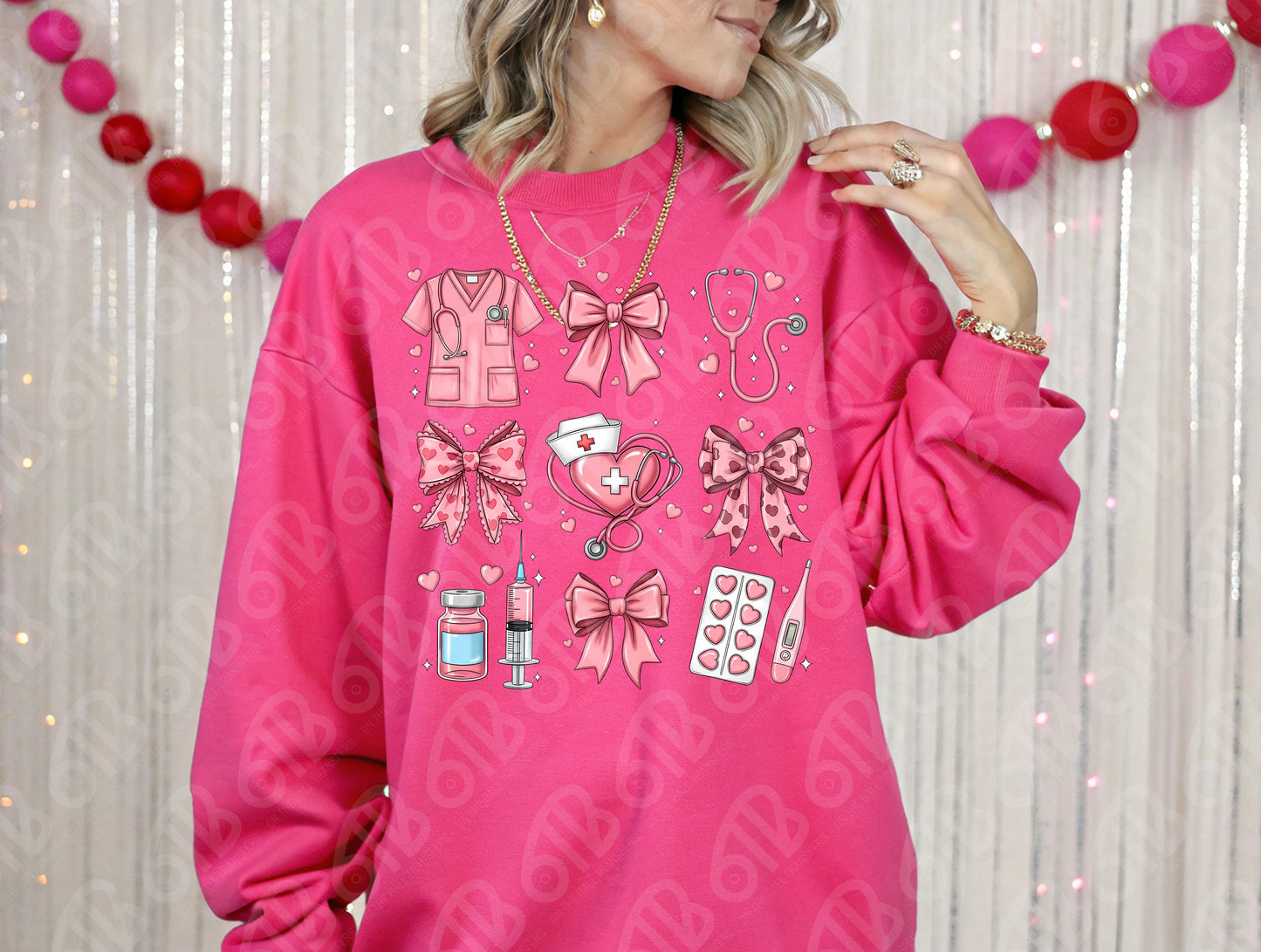 Nurse Valentine's Day Coquette DTF Transfer