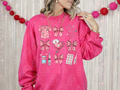 Nurse Valentine's Day Coquette DTF Transfer