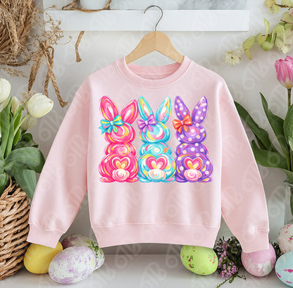 Preppy Bunny Trio DTF Transfer