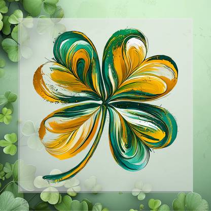 Hand Painted Shamrock DTF Transfer