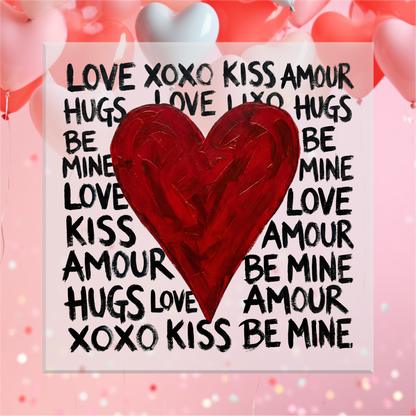 Painted Hearts DTF Transfer