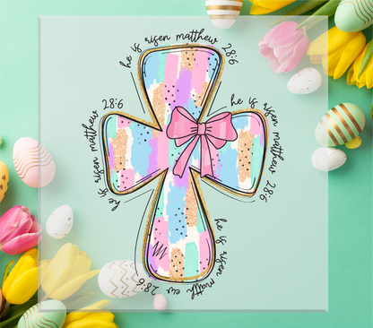 Pastel Brushstroke Cross DTF Transfer