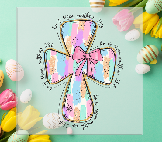 Pastel Brushstroke Cross DTF Transfer