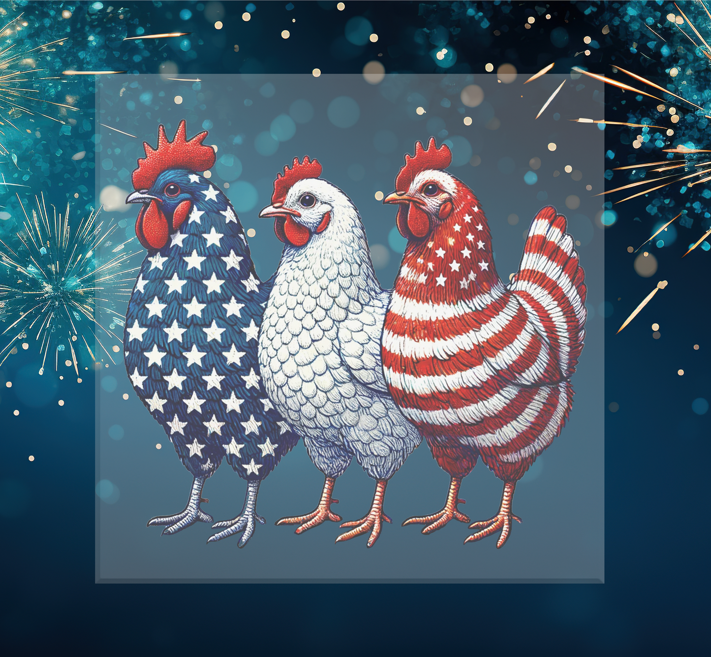 Patriotic Chickens Transfer
