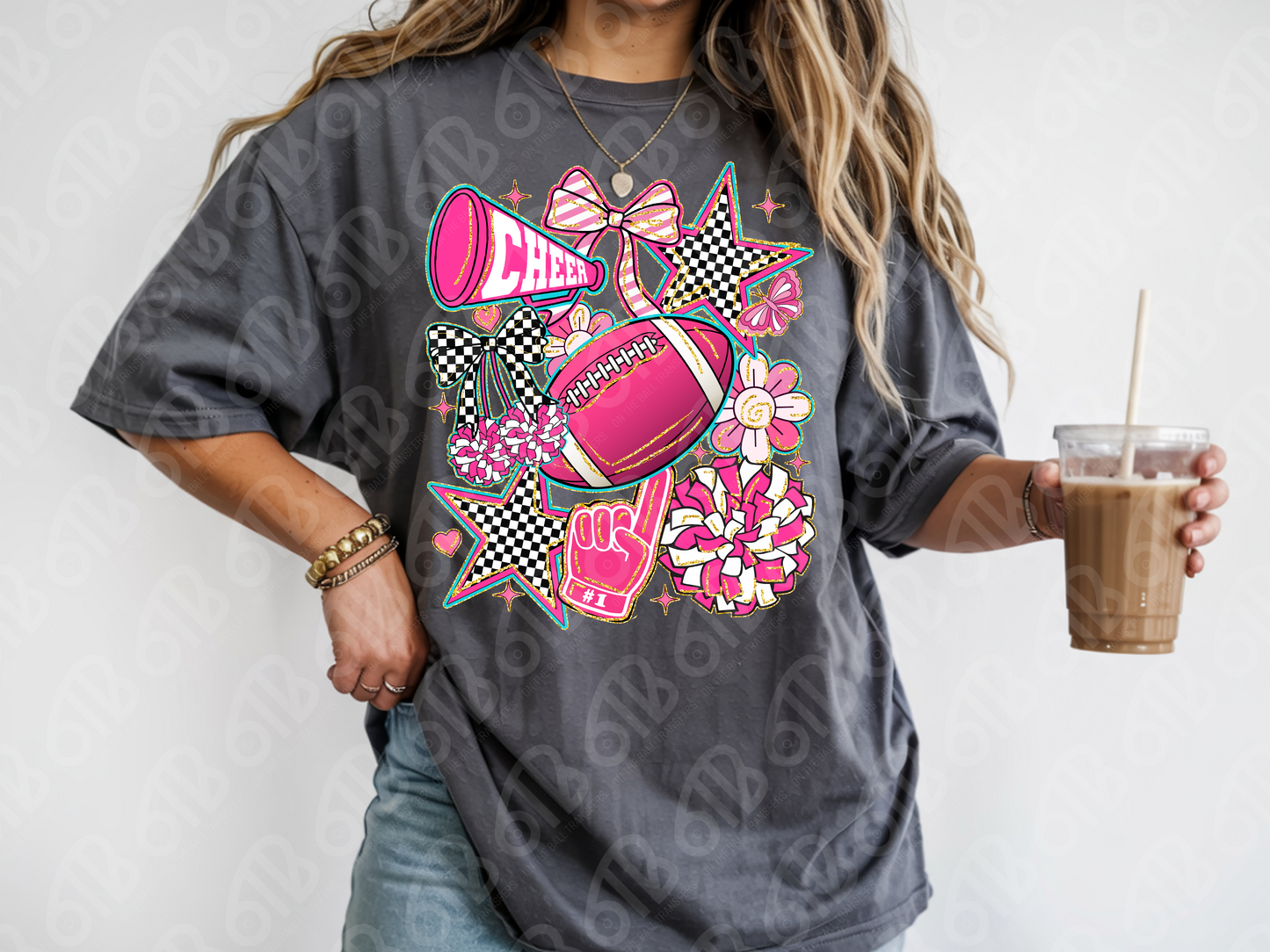 Cheer Coquette Retro Collage DTF Transfer