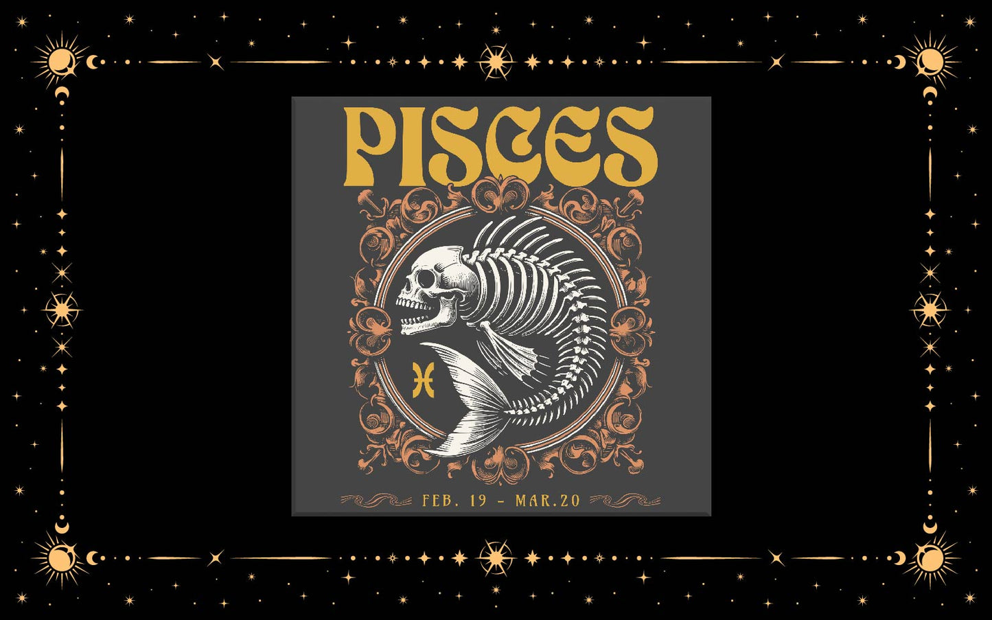 Pisces Skeleton Sublimation Transfer