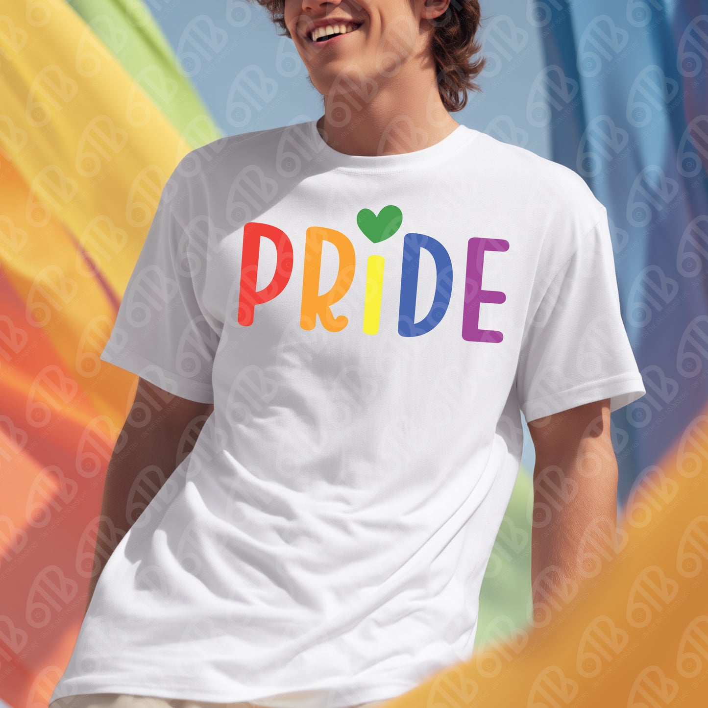 Pride Rainbow Text DTF Transfer