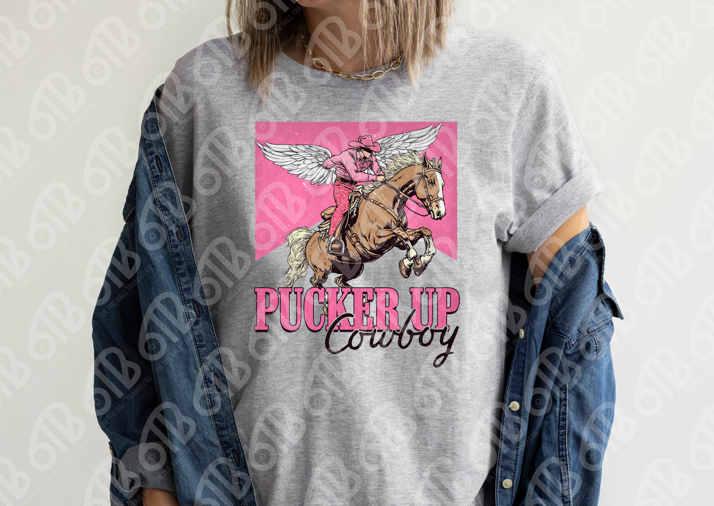 Pucker Up Cowboy Sublimation Transfer