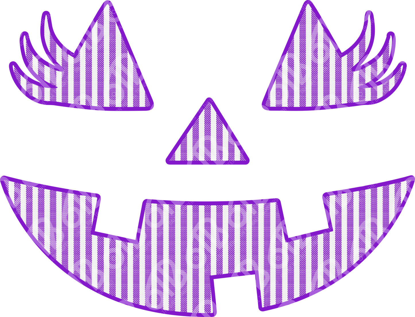 Purple Pumpkin Face DTF Transfer