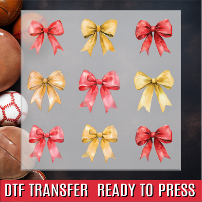 Red Gold Coquette DTF Transfer