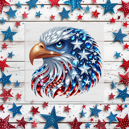 Rhinestone Eagle DTF Transfer
