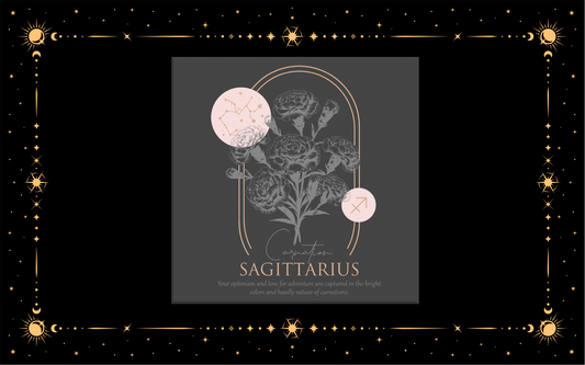 Sagittarius Zodiac Flowers DTF Transfer