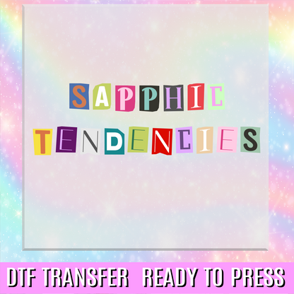 Sapphic Tendencies DTF Transfer
