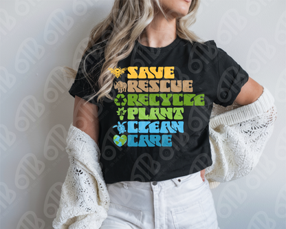 Save Rescue Recycle DTF Transfer