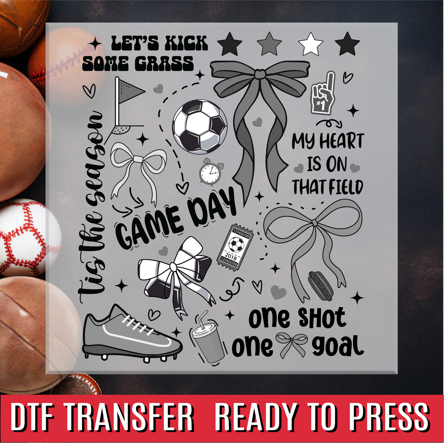 Soccer Collage DTF Transfer