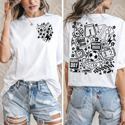Soccer Mom Doodle Collage DTF Transfer