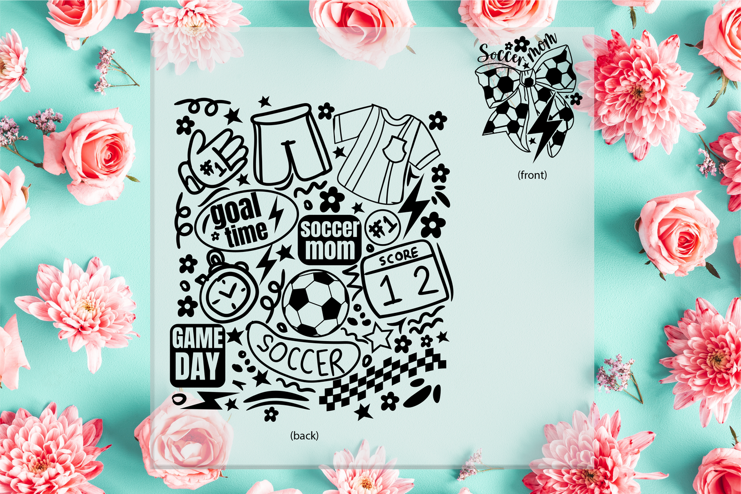 Soccer Mom Doodle Collage DTF Transfer