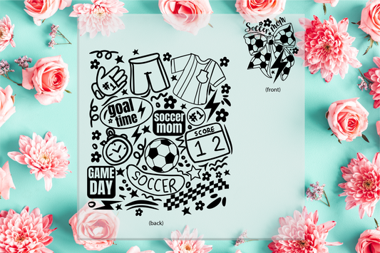 Soccer Mom Doodle Collage DTF Transfer