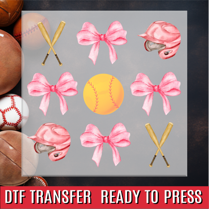 Softball Coquette DTF Transfer