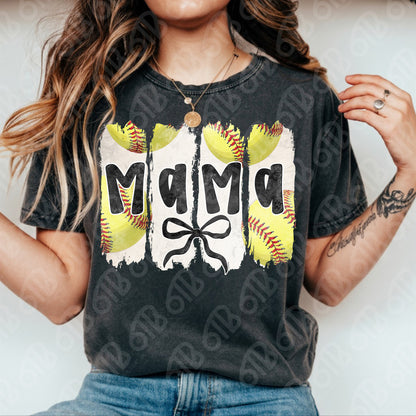 Softball Mama Brushstroke DTF Transfer