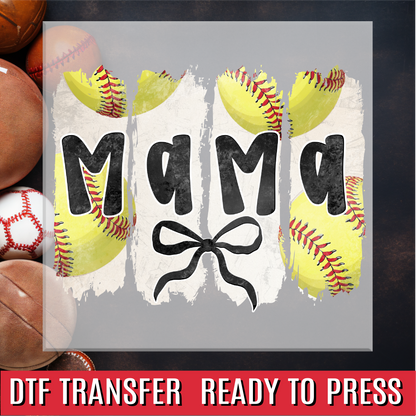 Softball Mama Brushstroke DTF Transfer