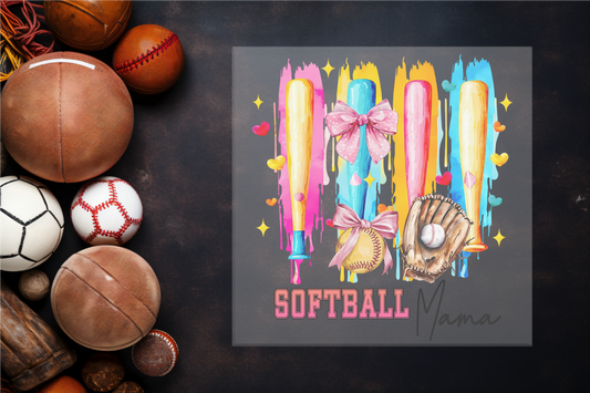 Softball Mama Neon DTF Transfer