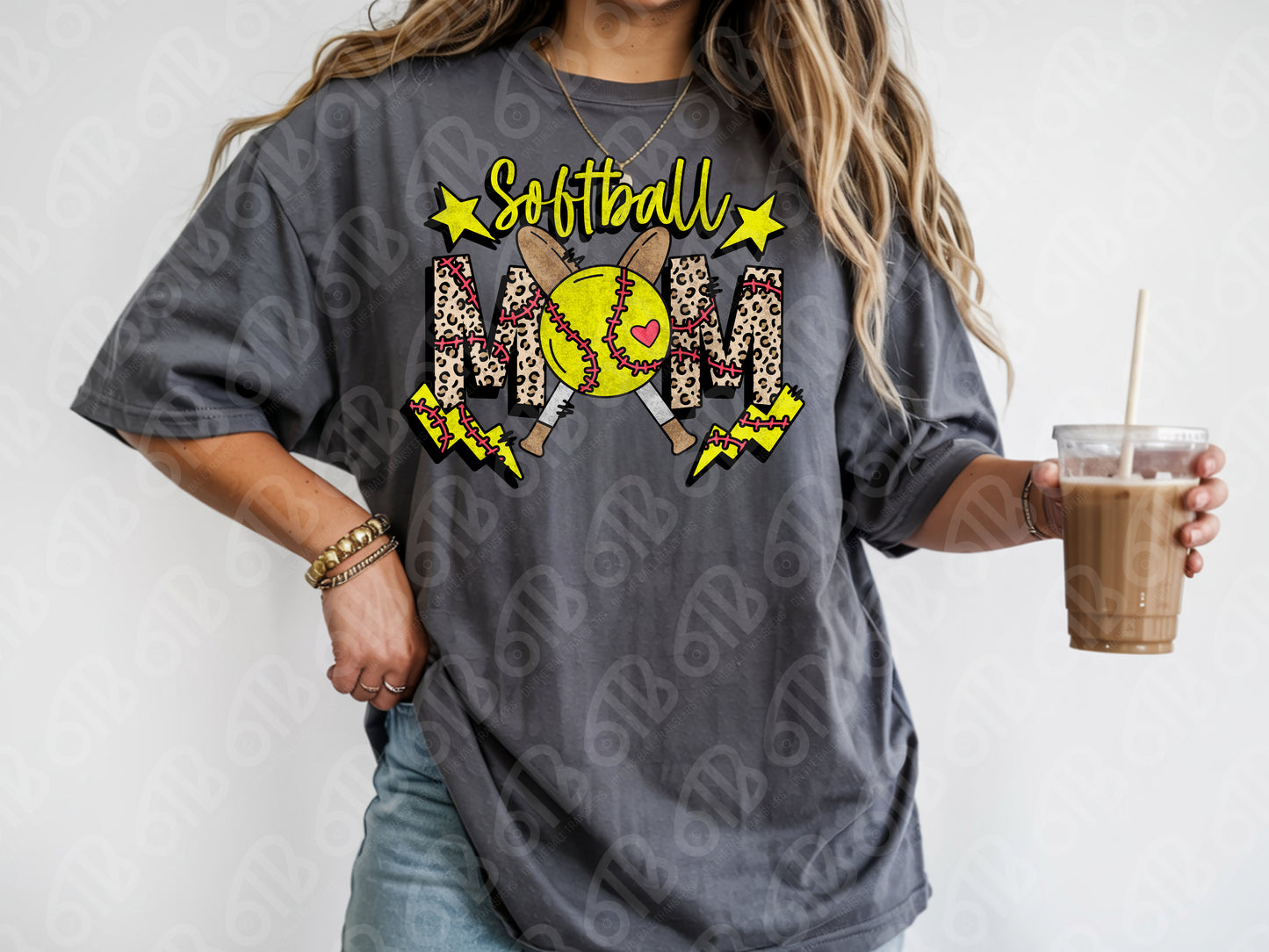 Softball Mom Retro Cheetah DTF Transfer