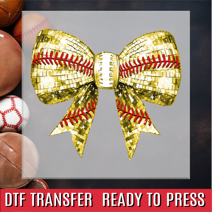 Softball Bow DTF Transfer
