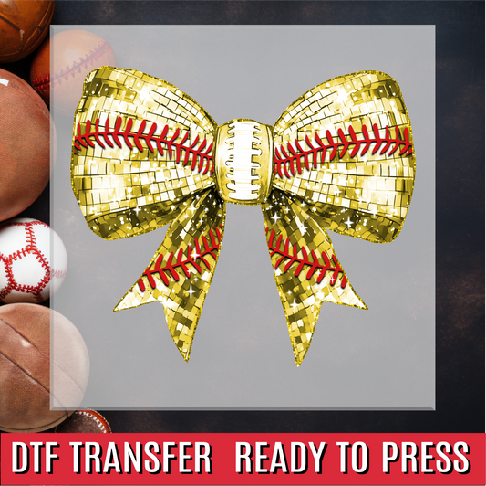 Softball Bow DTF Transfer