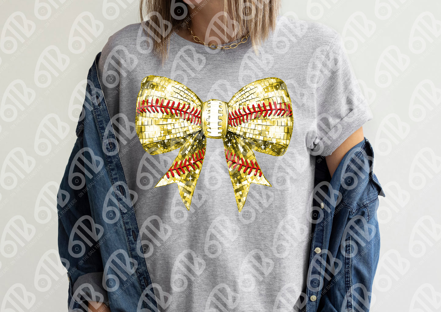 Softball Bow Sublimation Transfer