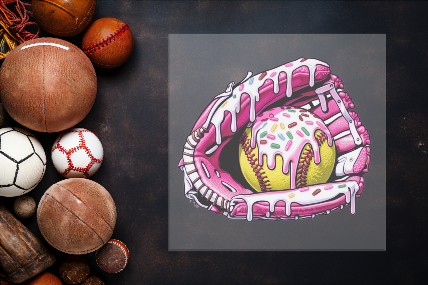 Softball Ice Cream Melt DTF Transfer