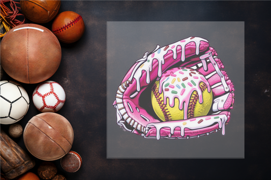 Softball Ice Cream Melt DTF Transfer