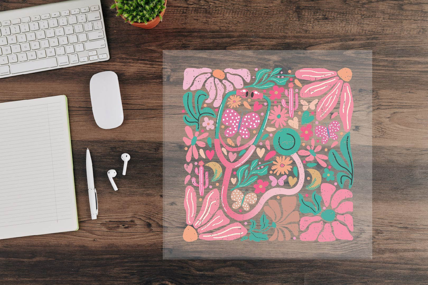 Foral Stethoscope Sublimation Transfer