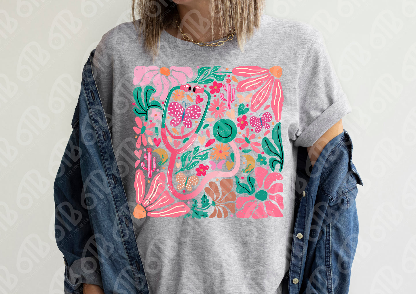Foral Stethoscope Sublimation Transfer