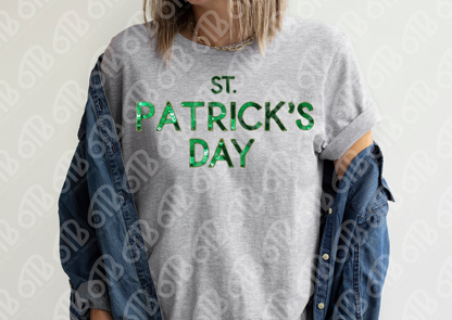 St Patrick's Day Faux Sequins Sublimation Transfer