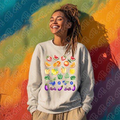 Subtle LGBTQ Pride Fruits and Veggies DTF Transfer