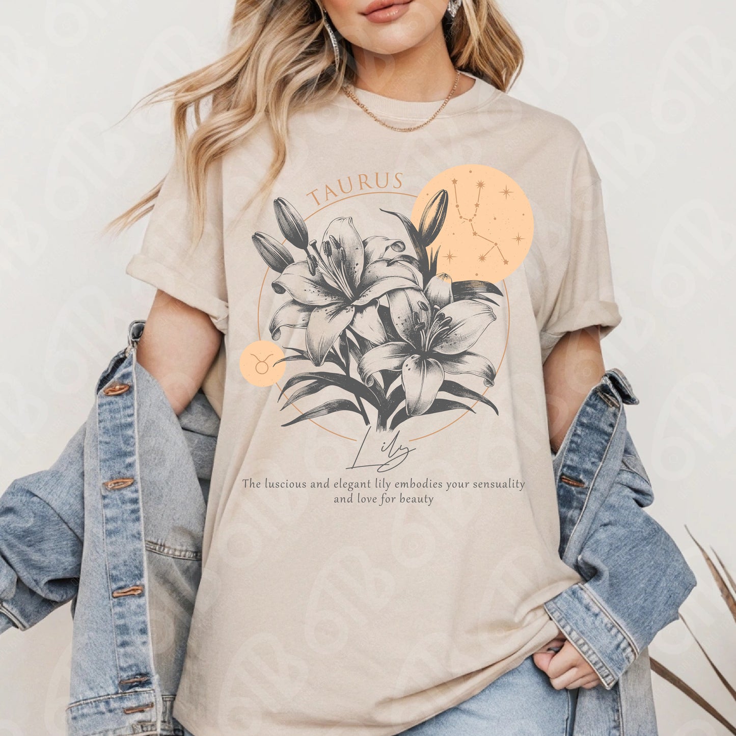 Taurus Zodiac Flowers DTF Transfer