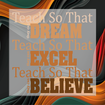 Motivational quote on a colorful abstract background with swirling colors.