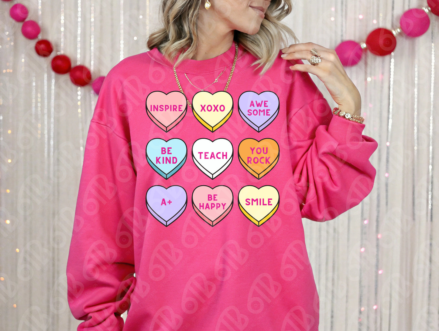 Teacher Conversation Hearts DTF Transfer