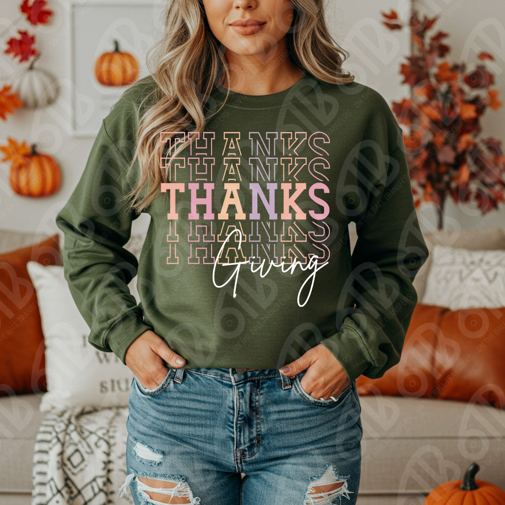 Thanksgiving Pastel DTF Transfer