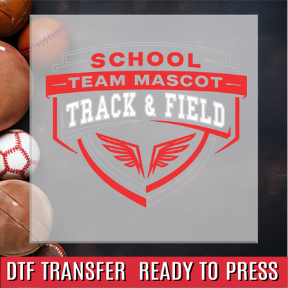 Track and Field Shield Custom DTF Transfer