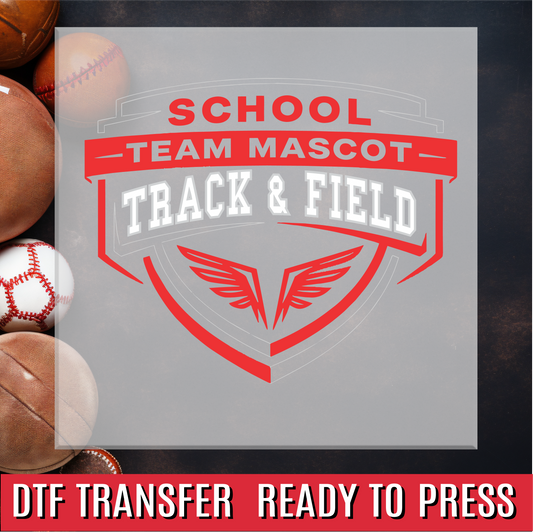 Track and Field Shield Custom DTF Transfer