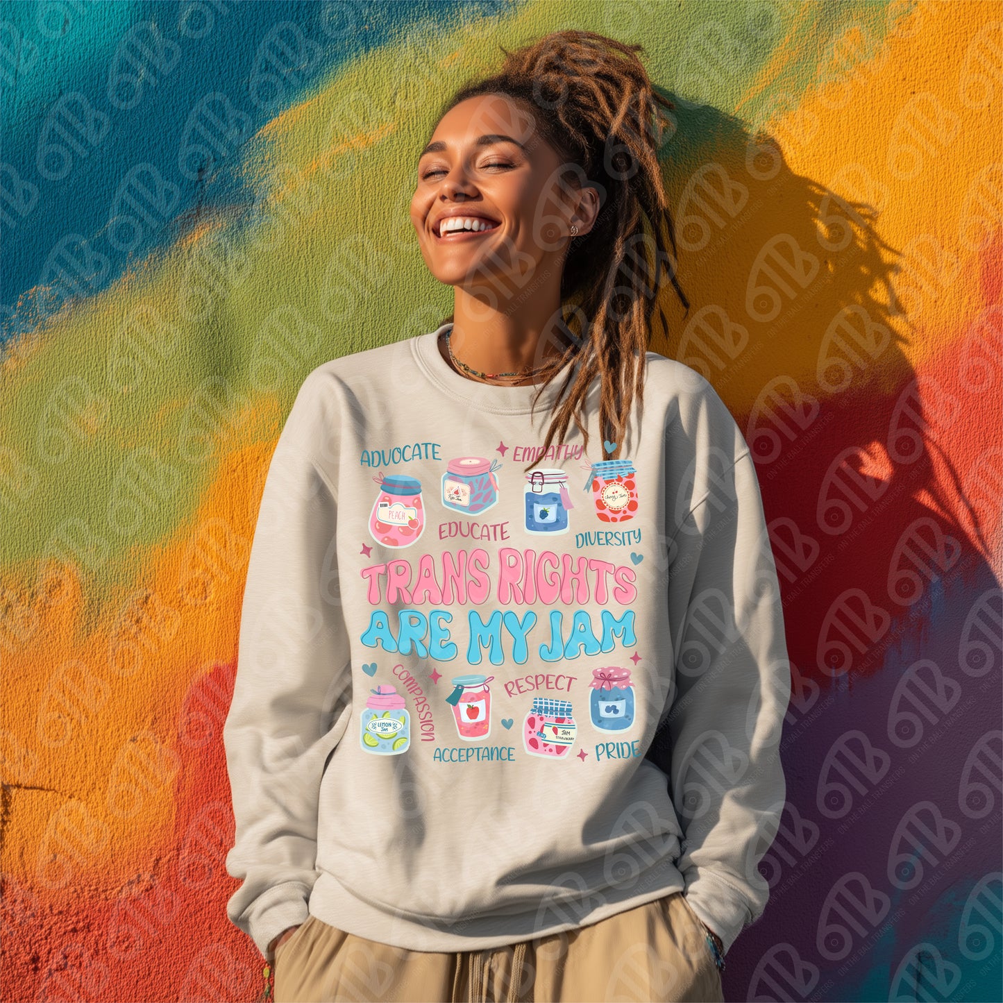 Trans Rights Are My Jam DTF Transfer