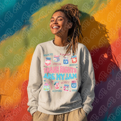 Trans Rights Are My Jam DTF Transfer
