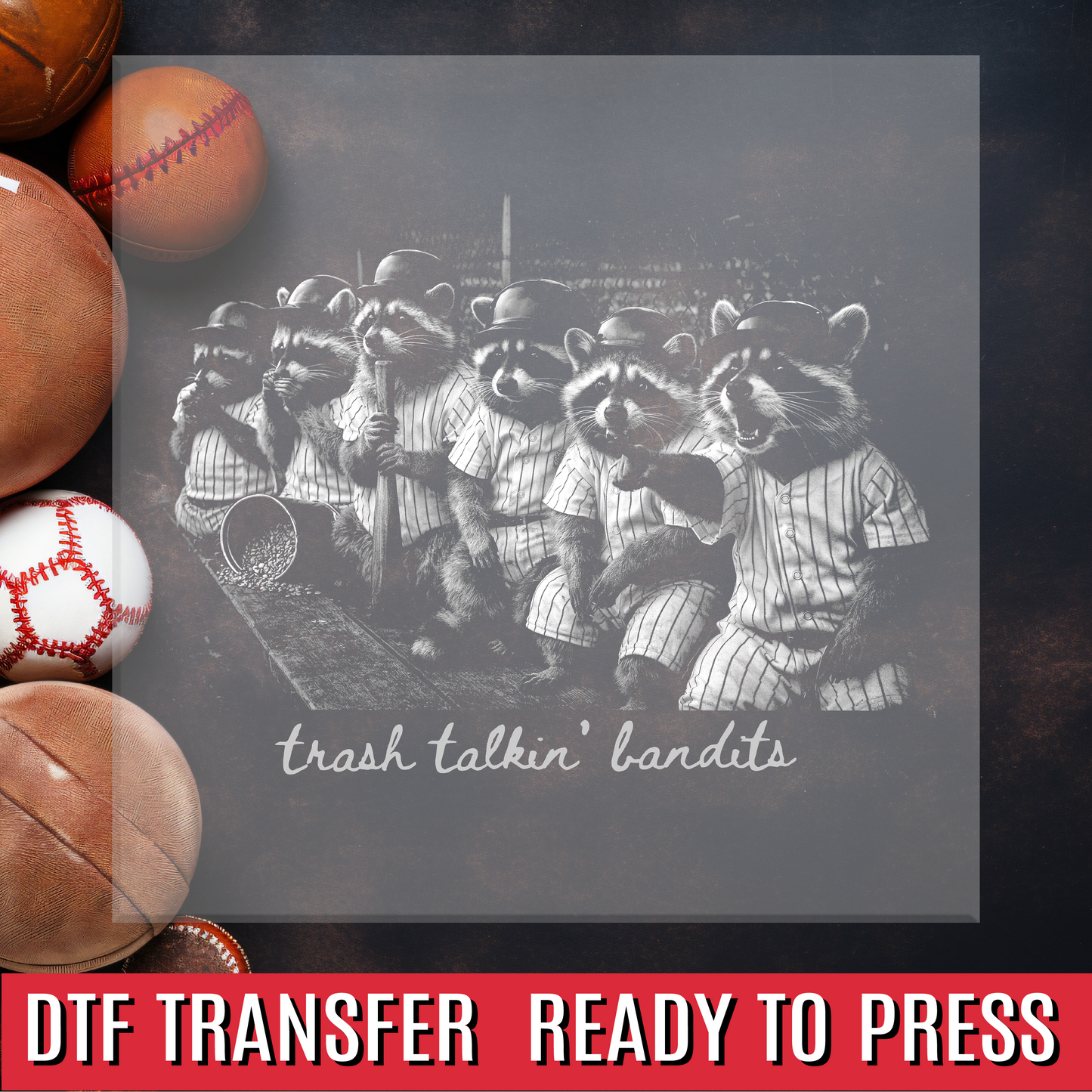 Trash Talkin' Bandits DTF Transfer