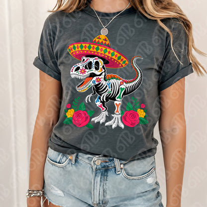 Skeleton T rex DTF Transfer